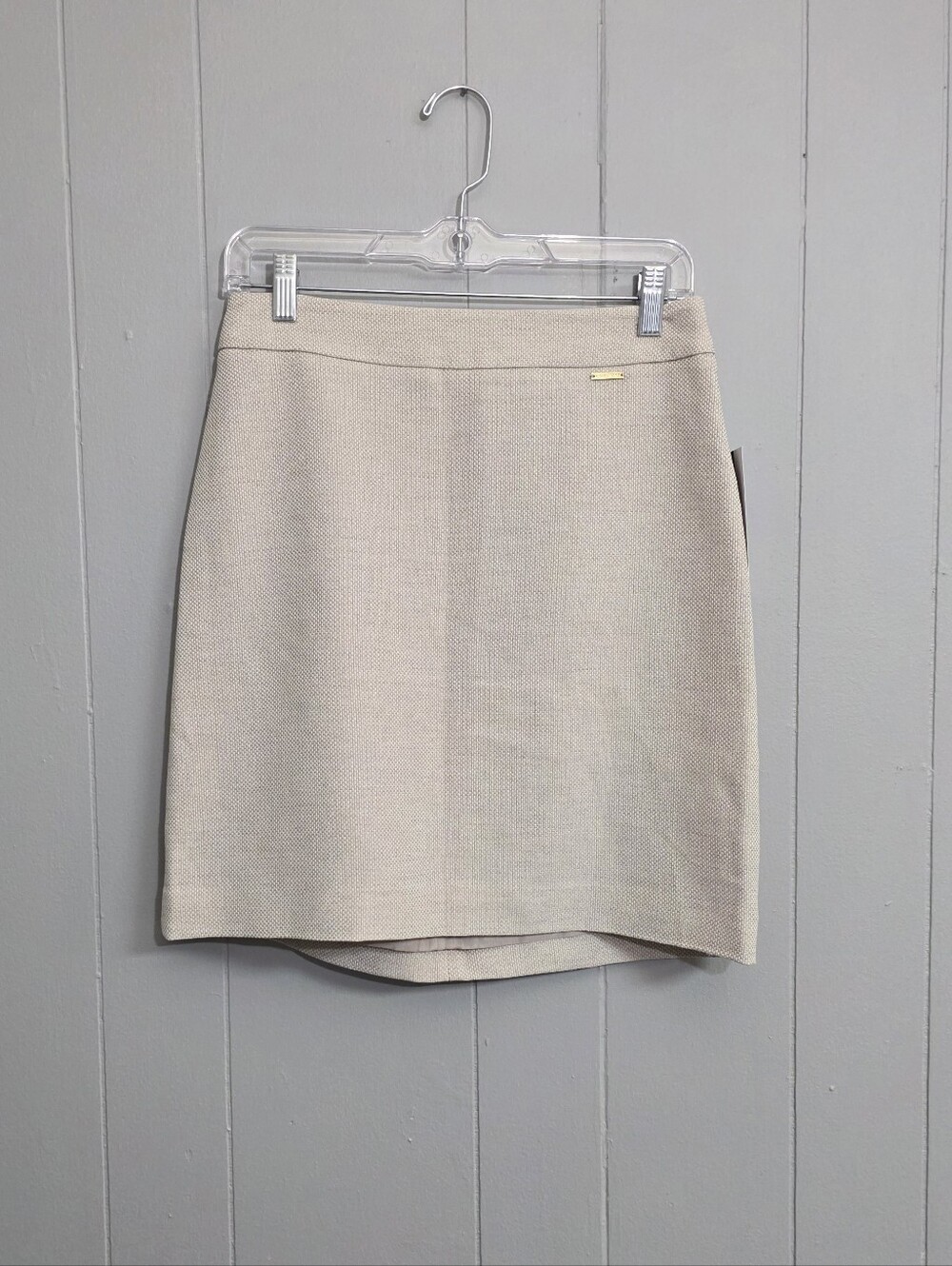 Nine West Neutral Toned Tweed Mini Skirt Size S